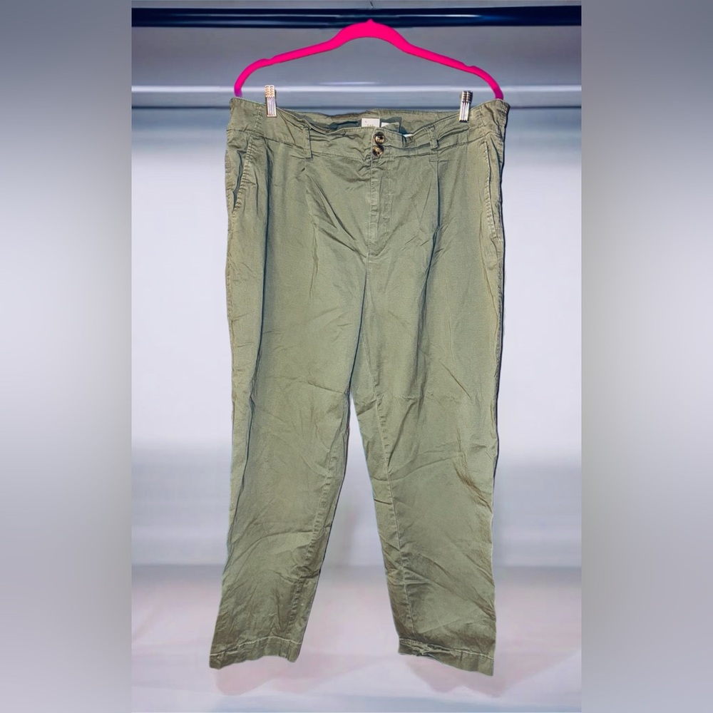 Women’s a. new day (Target) Olive Green Straight Leg Pants, Size 18